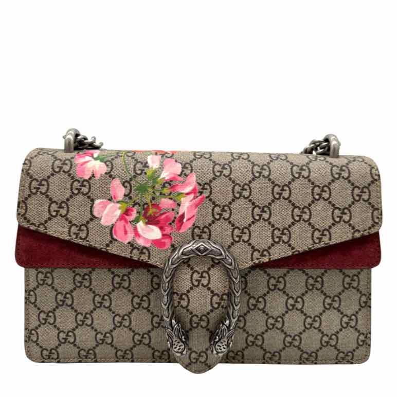 GUCCI Supreme Monogram Blooms Dionysus Shoulder Bag (Pre-Owned)