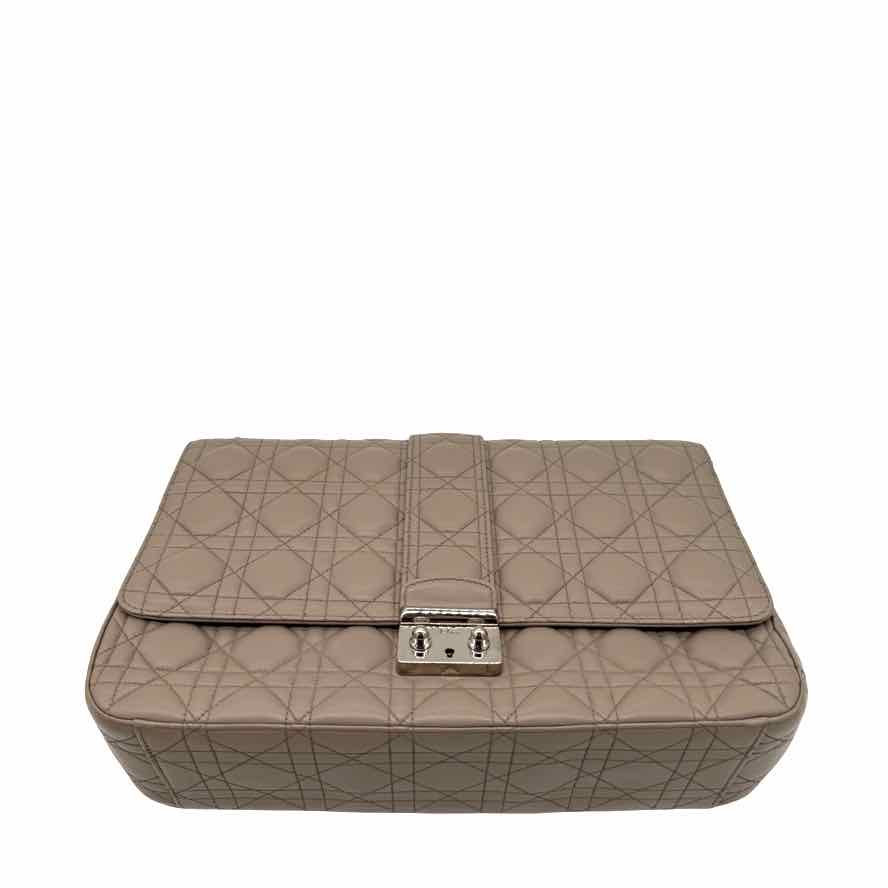 DIOR Cannage Lambskin Large Miss Dior Flap Grey (Pre-Owned)