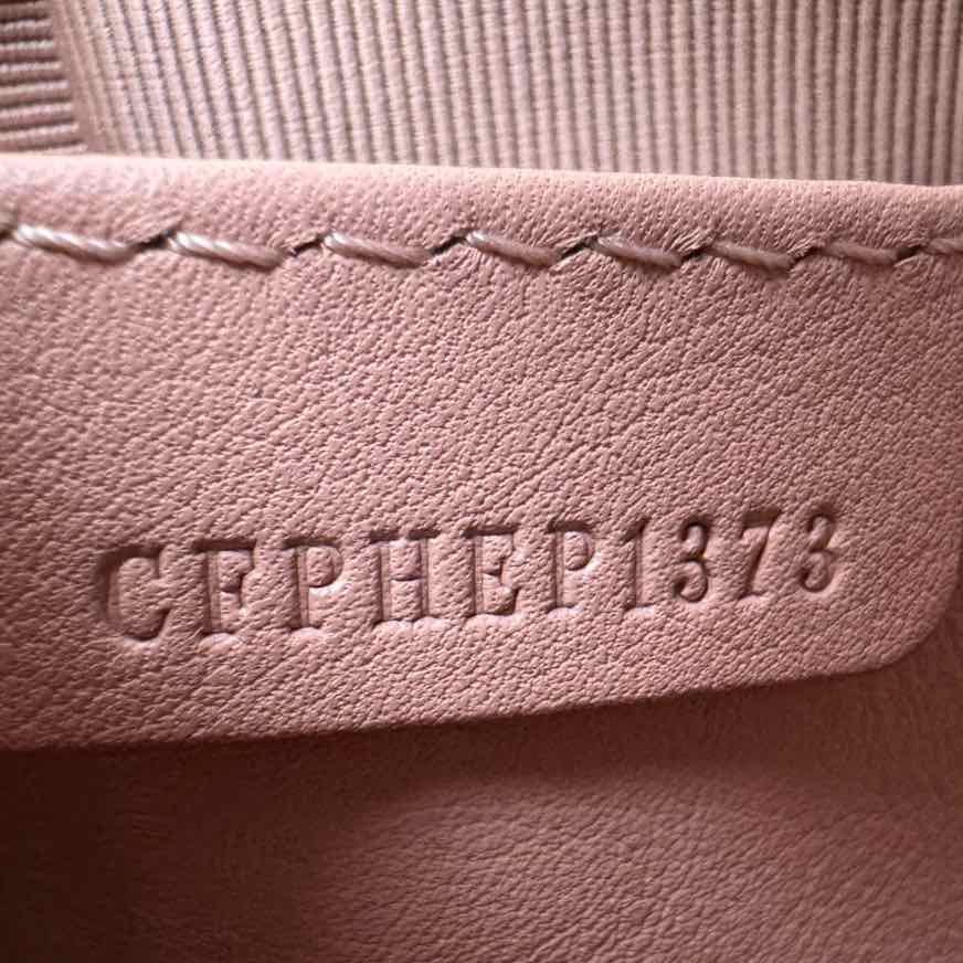 BURBERRY Smooth Calfskin 1983 Knight Check Link Camera Bag Peach (Pre-Owned)