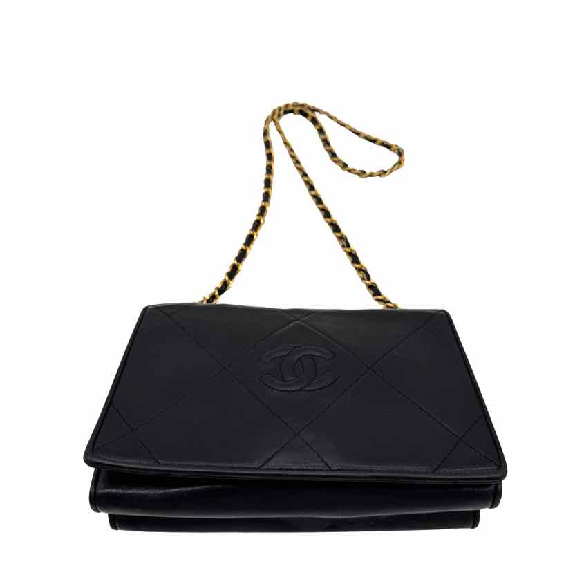 CHANEL Quilted Lambskin Full Flap Coco Mark Shoulder Bag (Pre-Owned)
