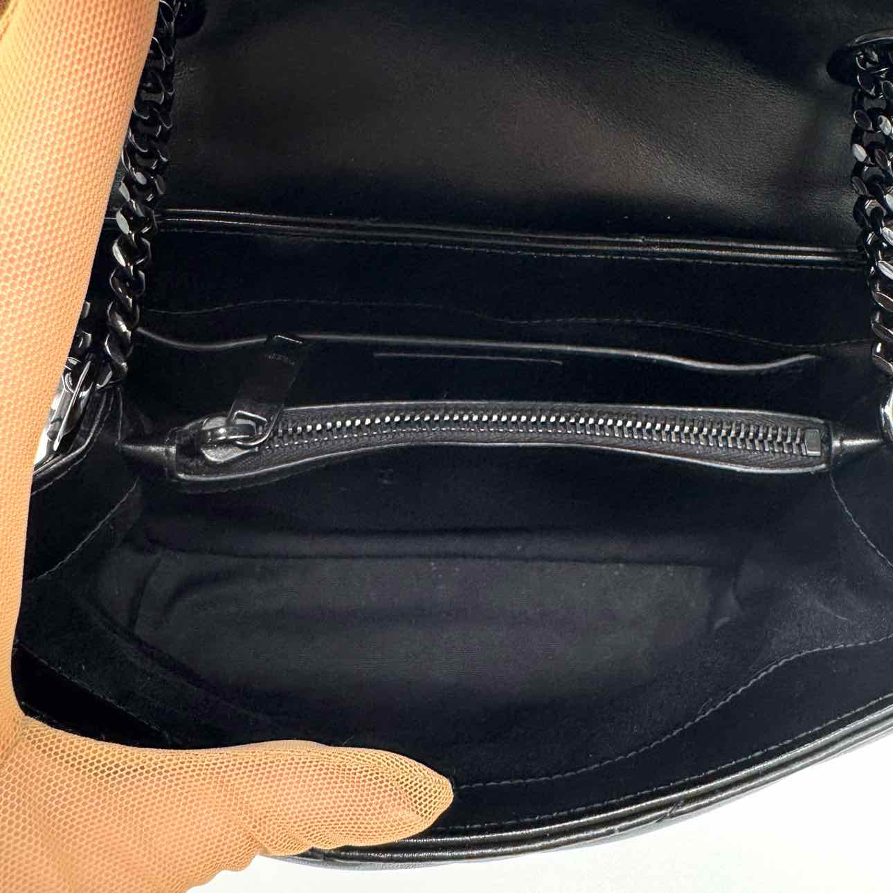 SAINT LAURENT Calfskin Loulou Small Black (Pre-Owned)
