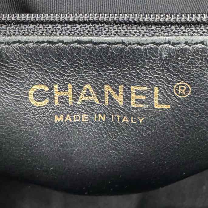 CHANEL Quilted Caviar Medallion Tote Black