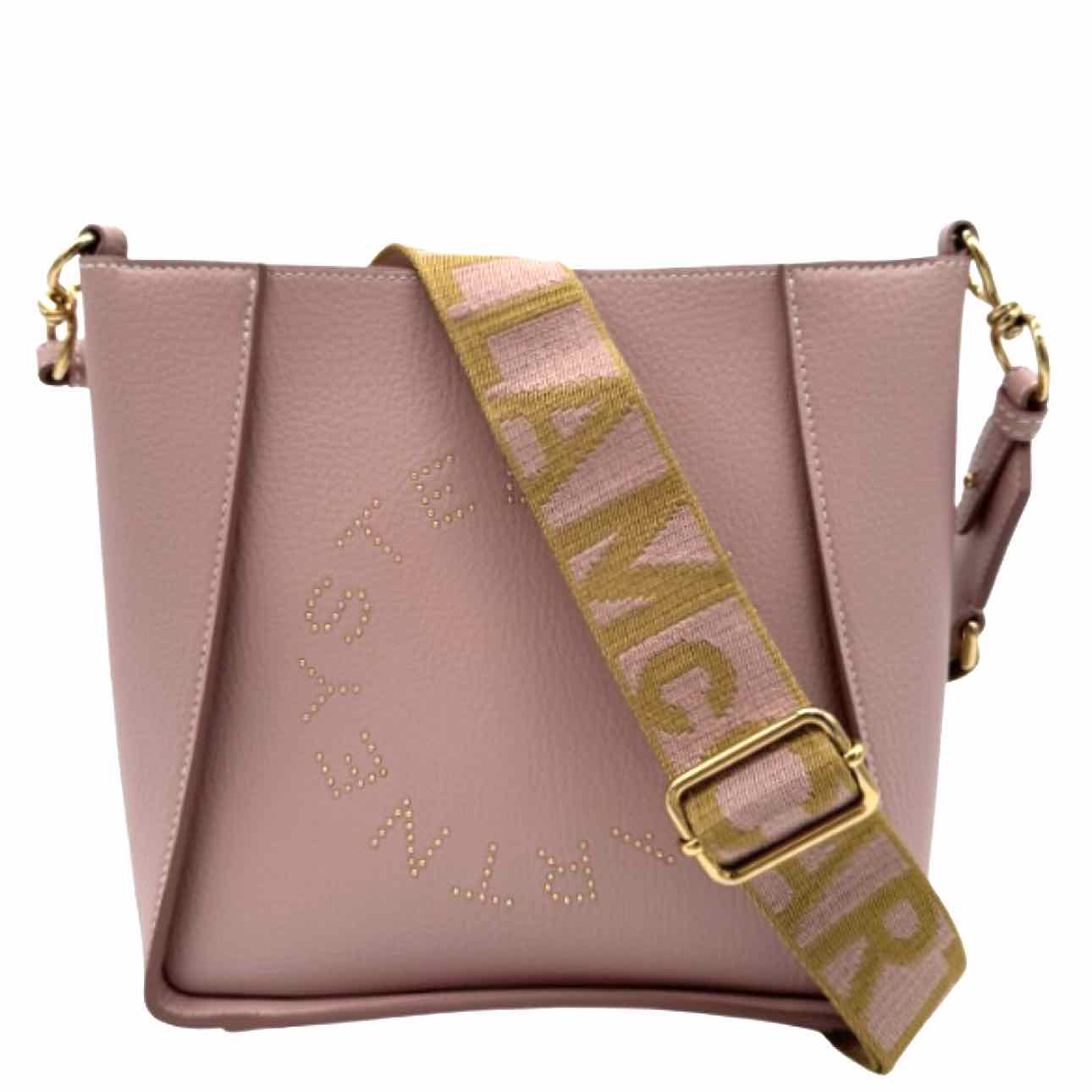 STELLA MCCARTNEY Vegan Leather Stella Logo Crossbody Bag Pink