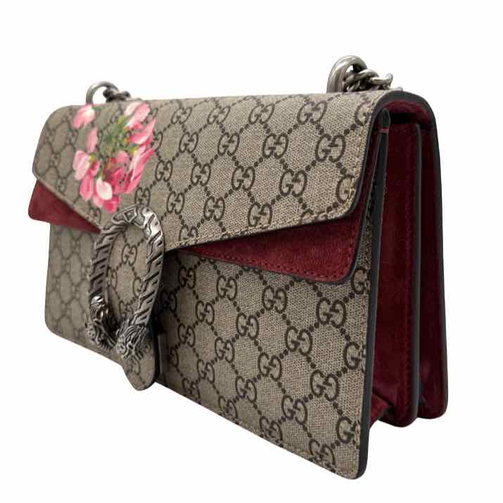 GUCCI Supreme Monogram Blooms Dionysus Shoulder Bag (Pre-Owned)