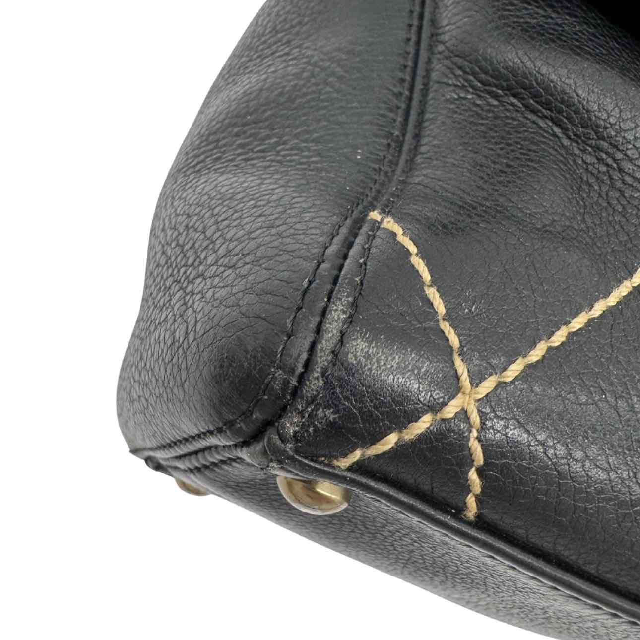CHANEL Diamond Stitch Surpique Bag Black