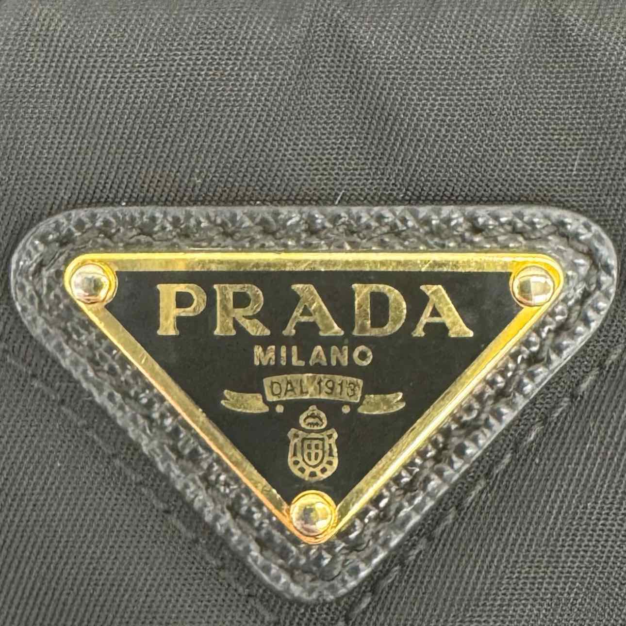 PRADA Re-Nylon Re-Edition 1995 Chaine Shoulder Bag Black