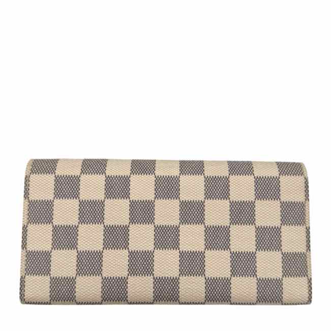 LOUIS VUITTON Damier Azur Emilie Wallet White (Pre-Owned)