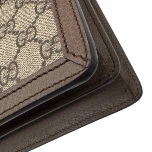 GUCCI Supreme Monogram Textured Dollar Top Handle Dionysus Bag Brown (Pre-Owned)
