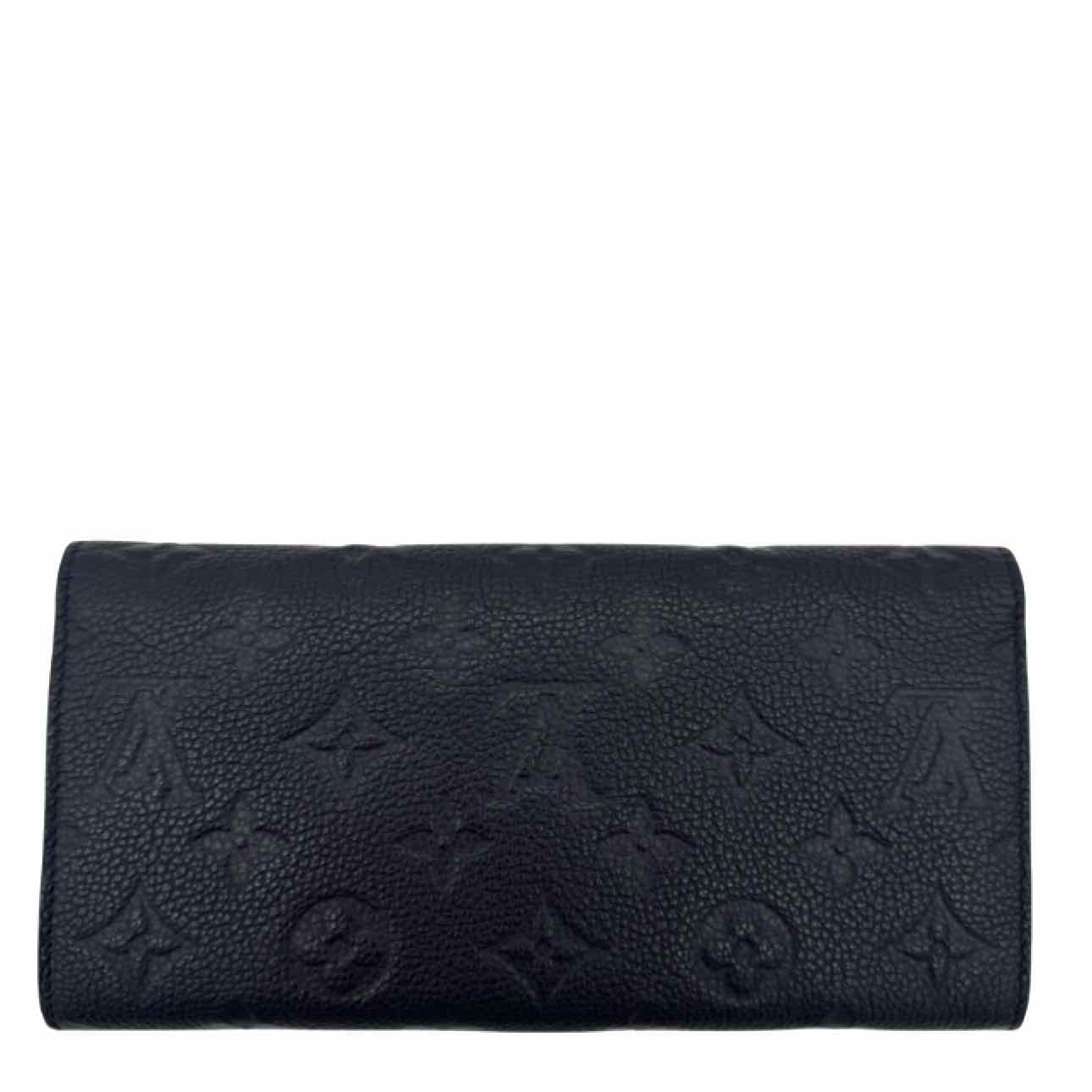 LOUIS VUITTON Empreinte Leather Sarah Wallet Navy