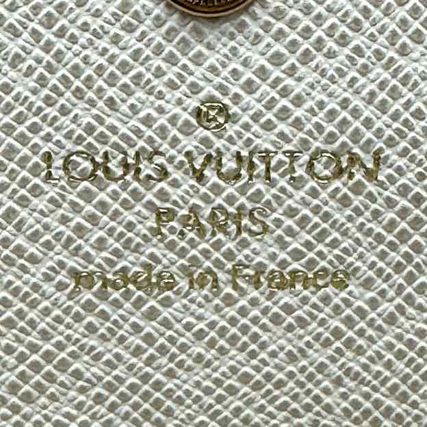 LOUIS VUITTON Damier Azur Emilie Wallet White (Pre-Owned)