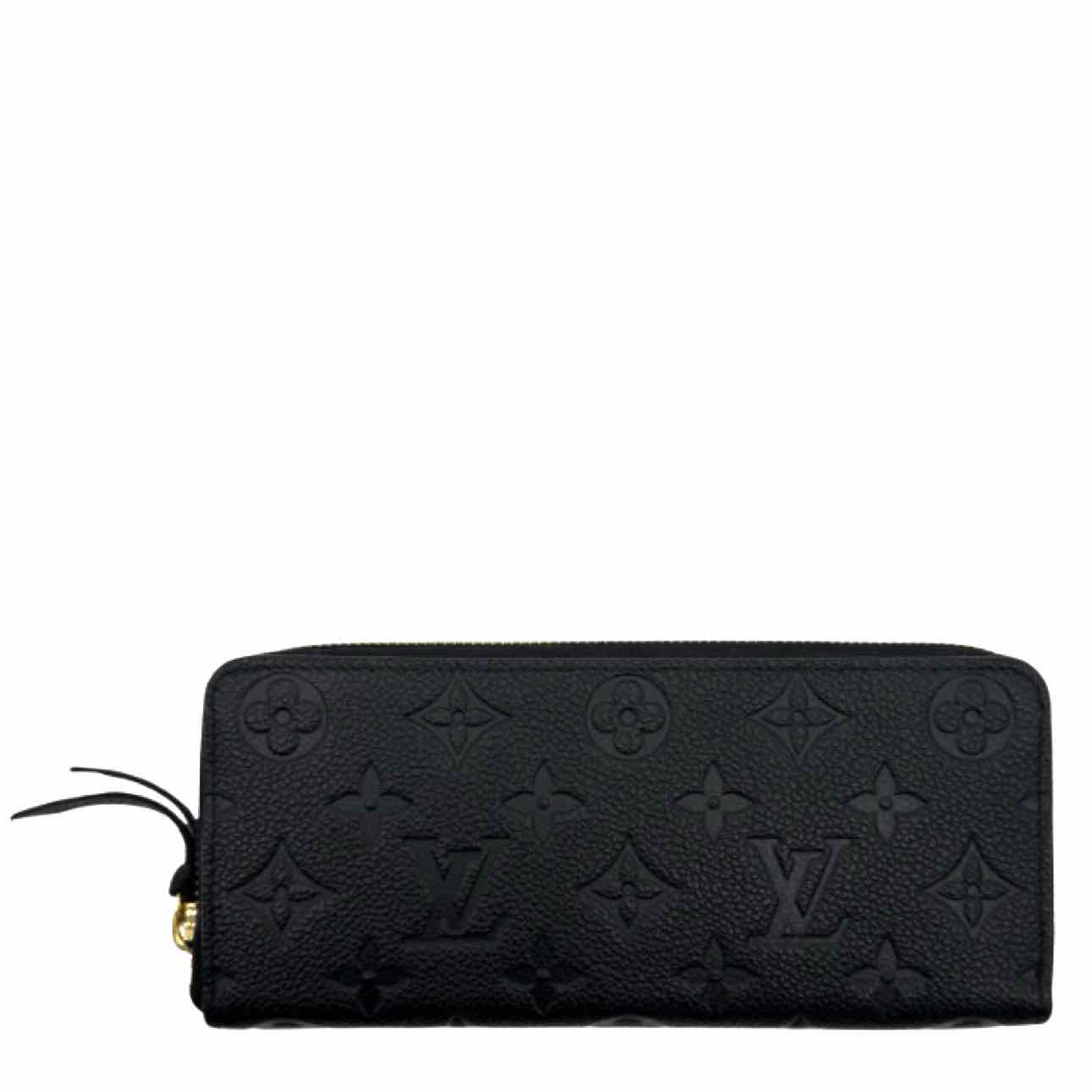 LOUIS VUITTON Monogram Empreinte Clemence Wallet Black