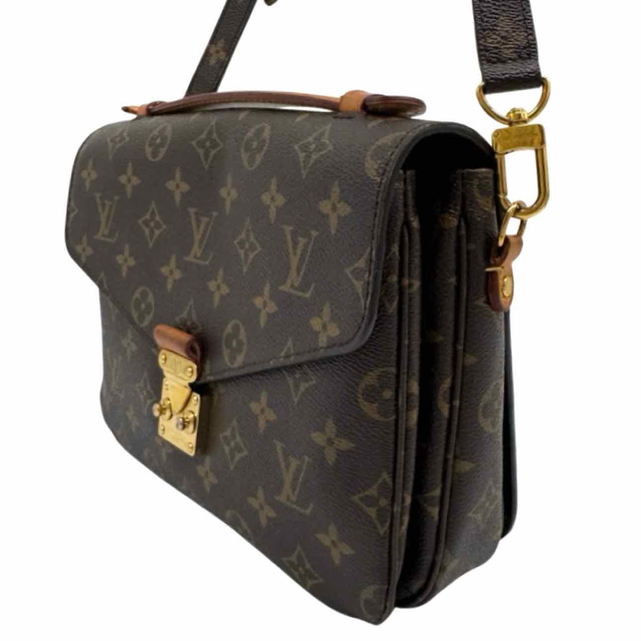 LOUIS VUITTON Monogram Canvas Pochette Metis Brown Crossbody