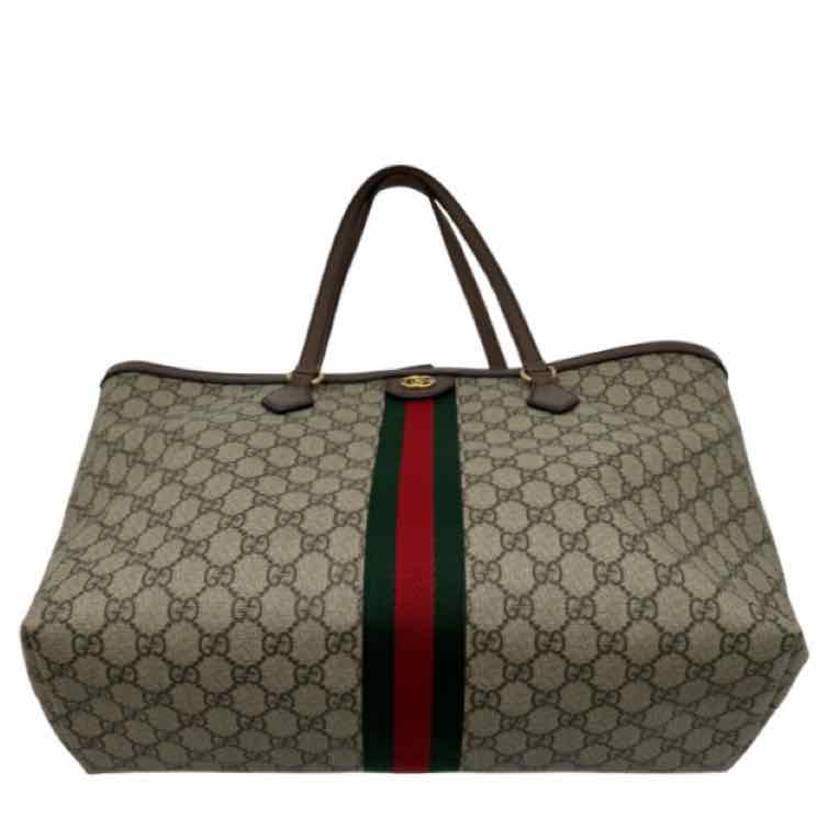 GUCCI GG Supreme Monogram Medium Ophidia Tote Bag Brown (Pre-Owned)