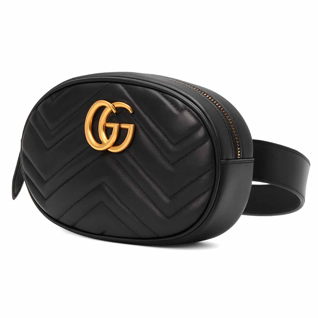 GUCCI Marmont Belt Bag Black (Pre-Owned)