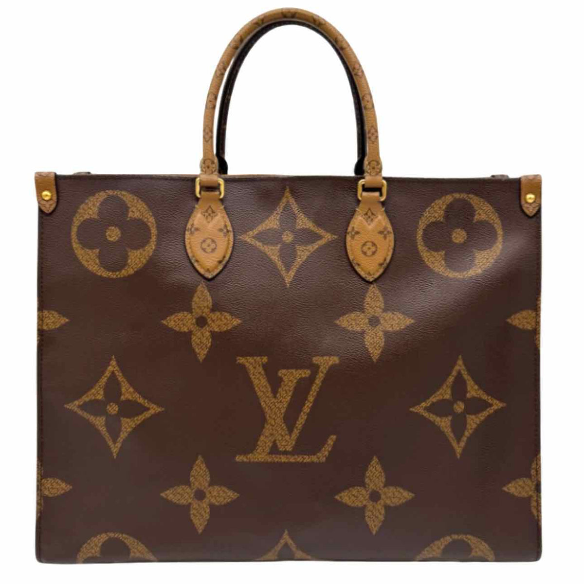 LOUIS VUITTON Monogram Giant Canvas OnTheGo GM Tote Brown