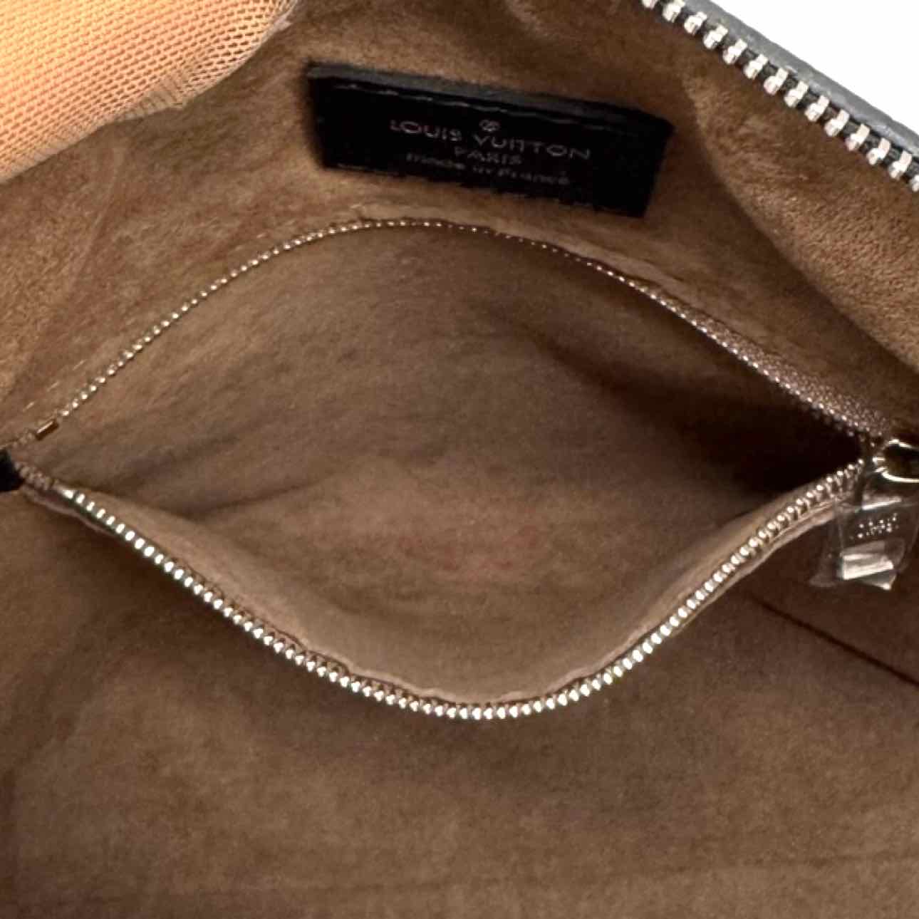 LOUIS VUITTON Cowhide Mahina Babylone BB Black