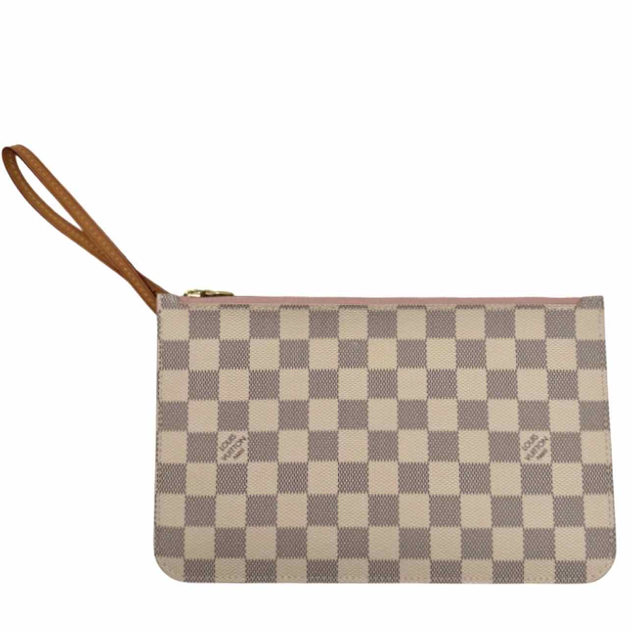 LOUIS VUITTON Damier Azur Neverfull Wristlet