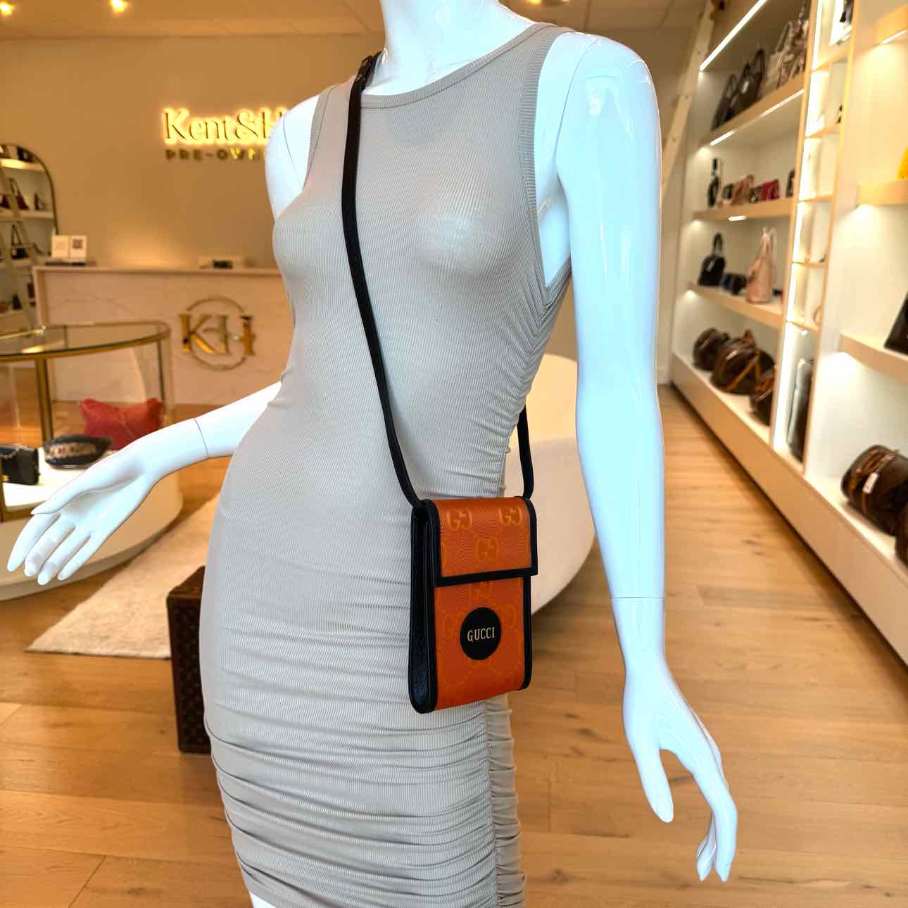 GUCCI Jumbo GG Off The Grid Mini Crossbody Bag Orange