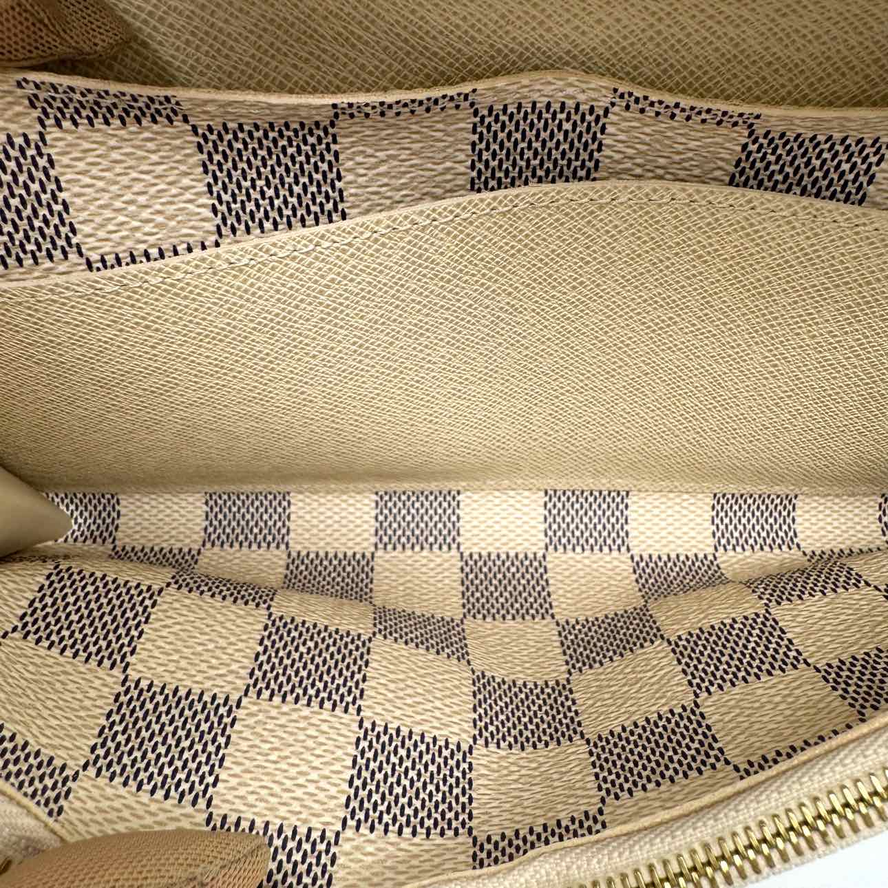 LOUIS VUITTON Damier Azur Emilie Wallet White (Pre-Owned)