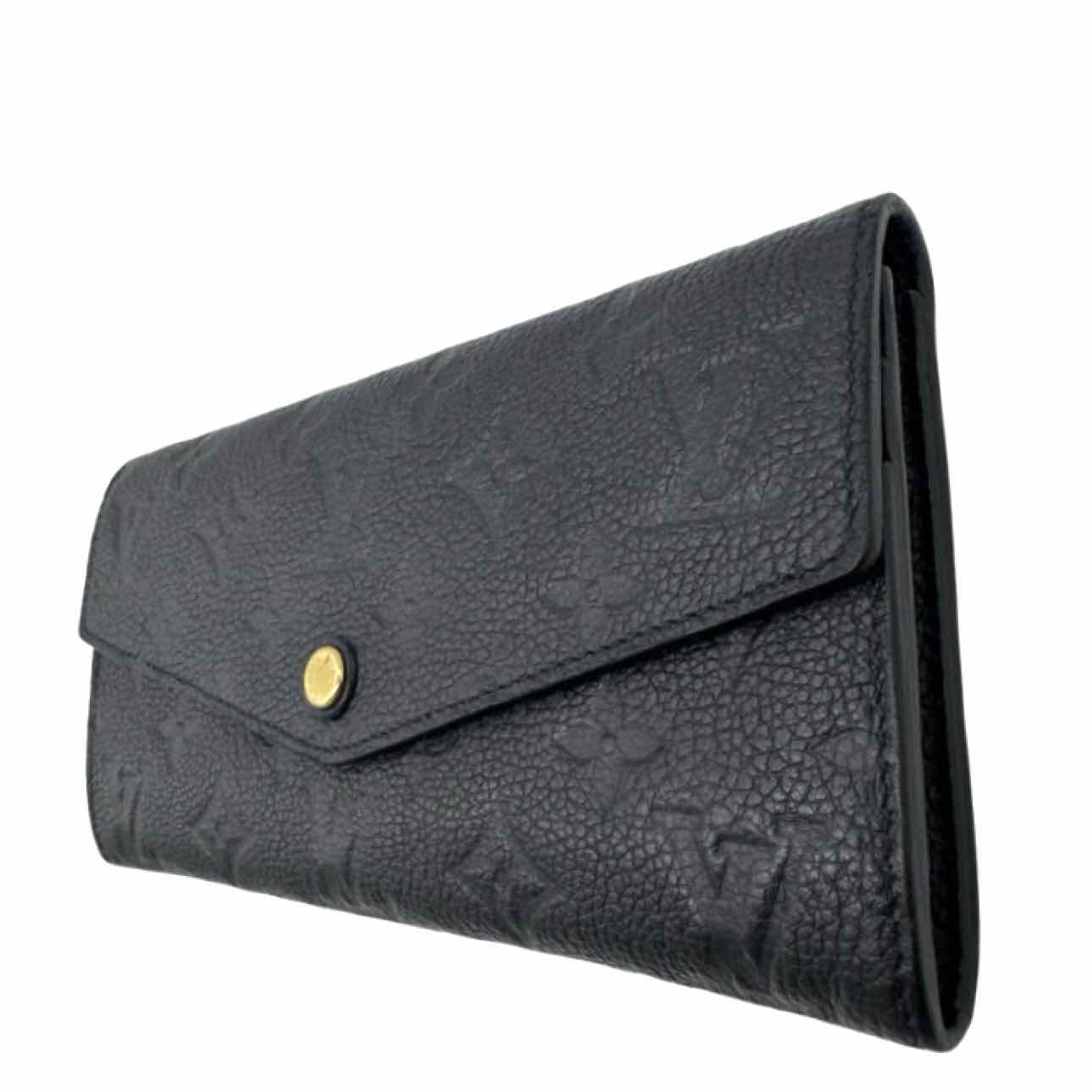 LOUIS VUITTON Empreinte Leather Sarah Wallet Navy