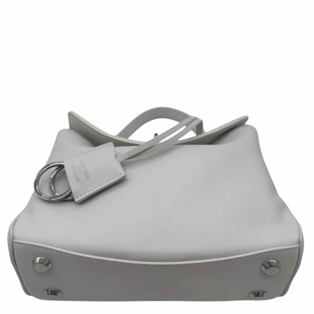 BALENCIAGA Calfskin Mini Rodeo Top Handle Crossbody Optic White