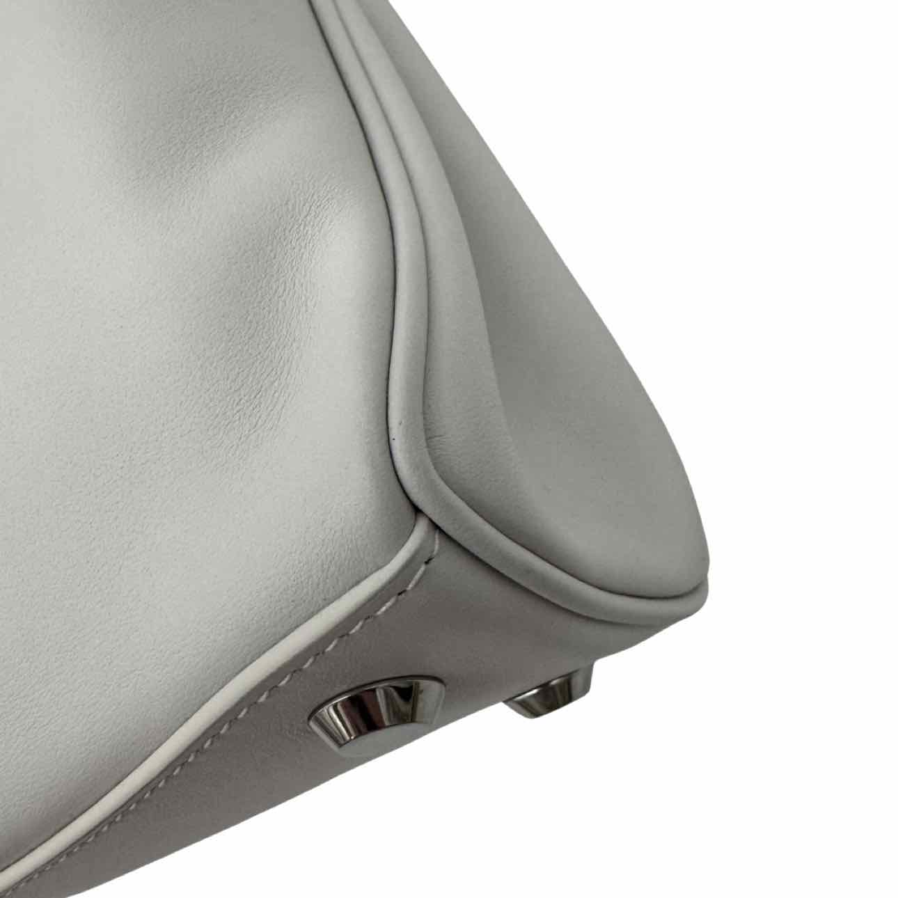 BALENCIAGA Calfskin Mini Rodeo Top Handle Crossbody Optic White
