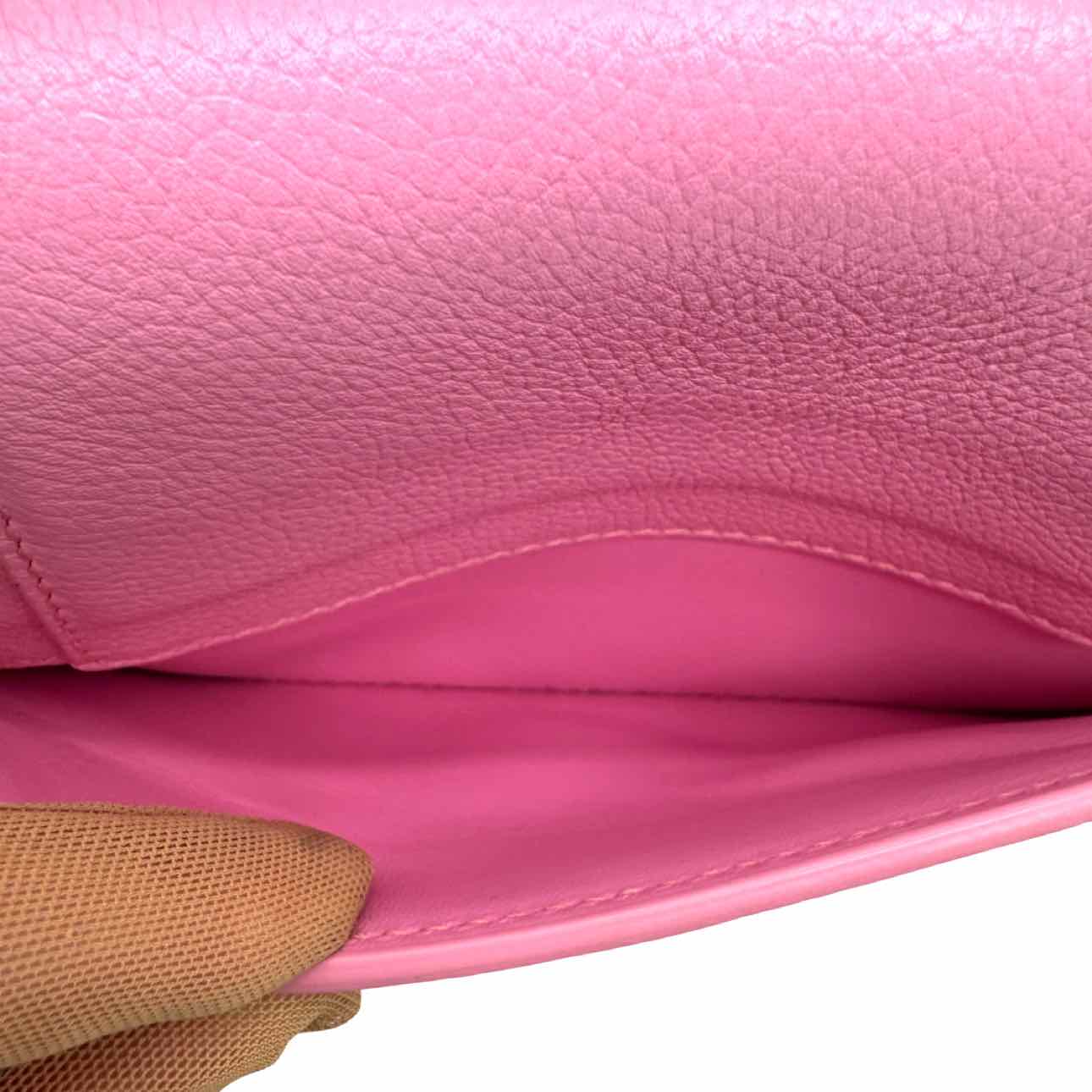 BALENCIAGA Leather Top Handle Hourglass Small Bag Pink