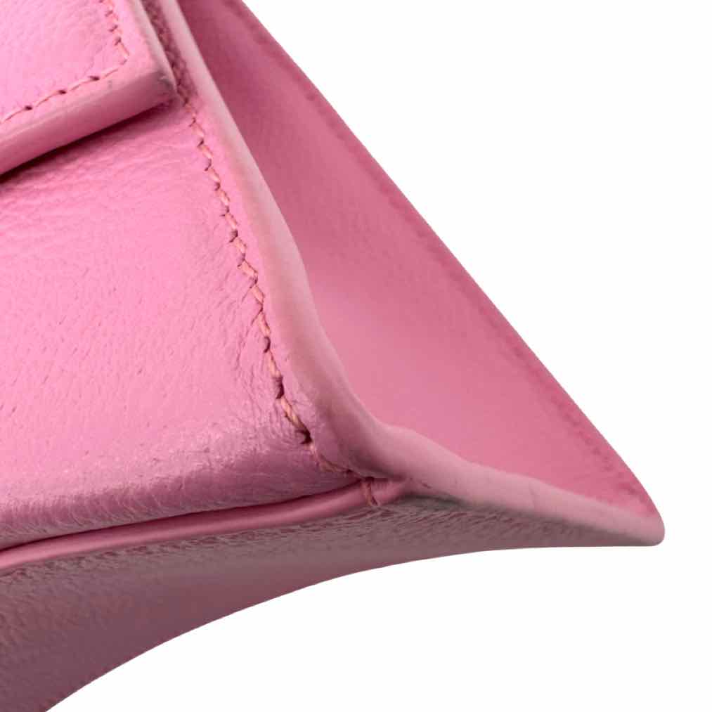 BALENCIAGA Leather Top Handle Hourglass Small Bag Pink