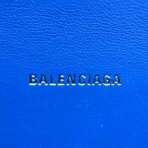 BALENCIAGA Suede Rhinestones Hourglass XS Electric Blue Handbag (Pre-Owned)