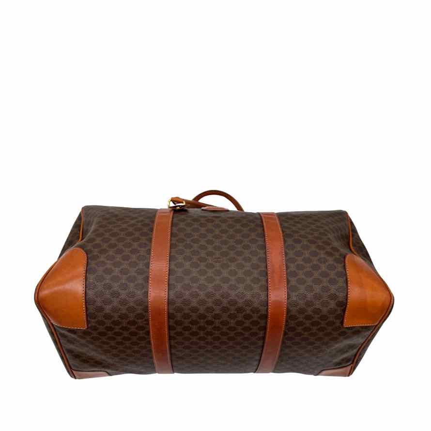 CELINE Canvas Macadam Boston Bag Brown