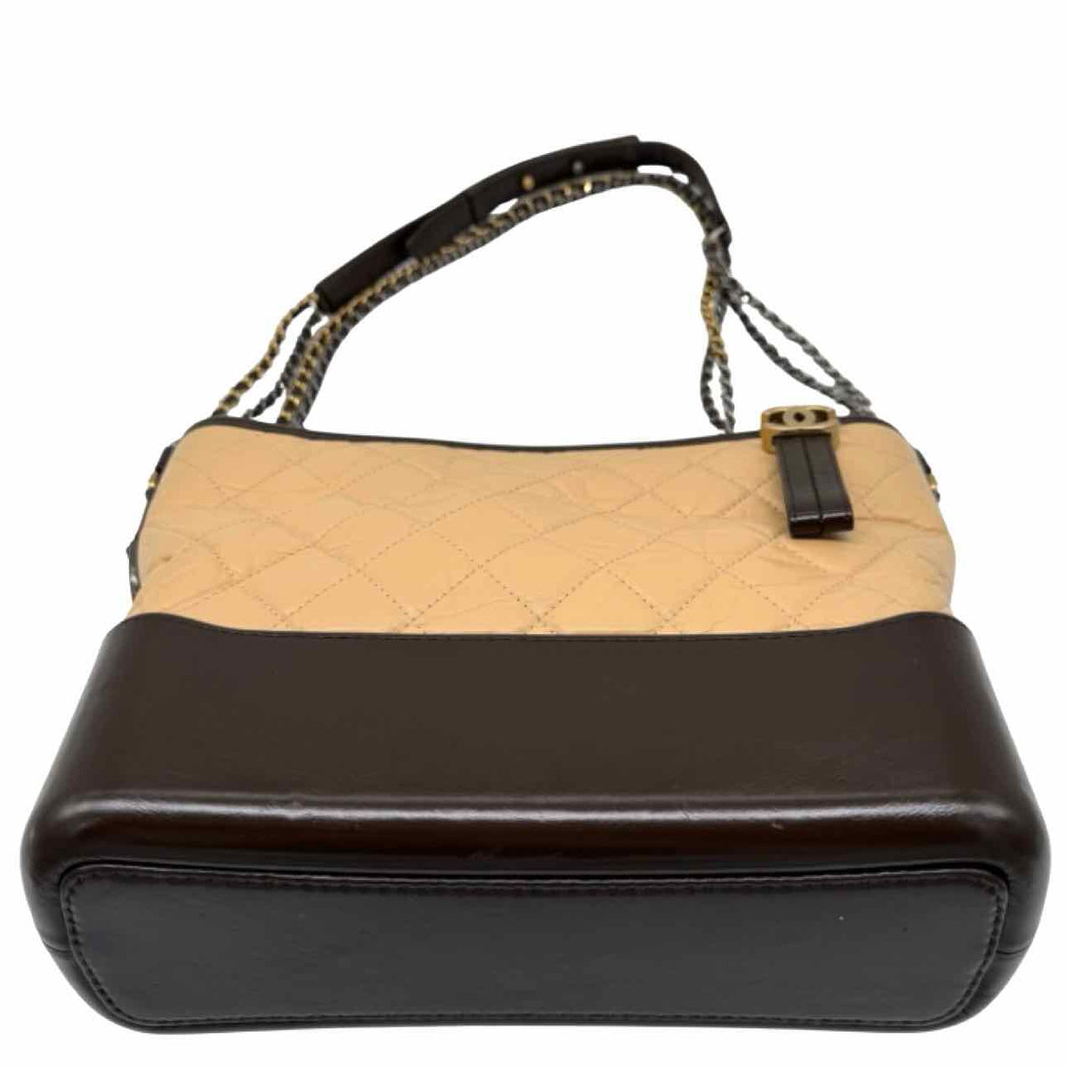 CHANEL Aged Calfskin Medium Gabrielle Hobo Bag Beige