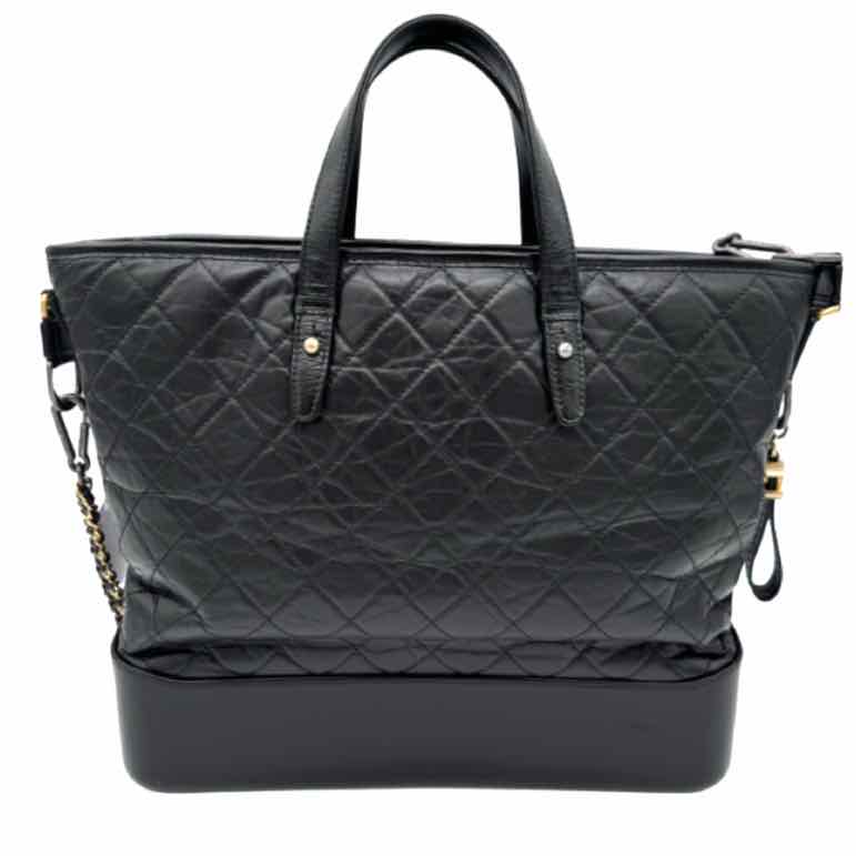 CHANEL Aged Calfskin Quilted Gabrielle Hobo Bag Large Black (Pre-Owned)