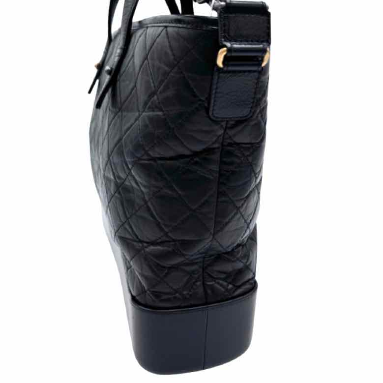 CHANEL Aged Calfskin Quilted Gabrielle Hobo Bag Large Black (Pre-Owned)