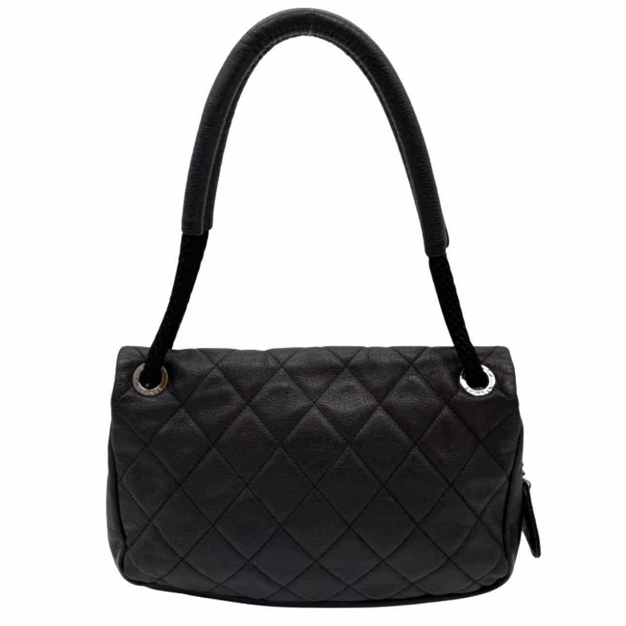 CHANEL Calfskin Yacht Jumbo Flap Black
