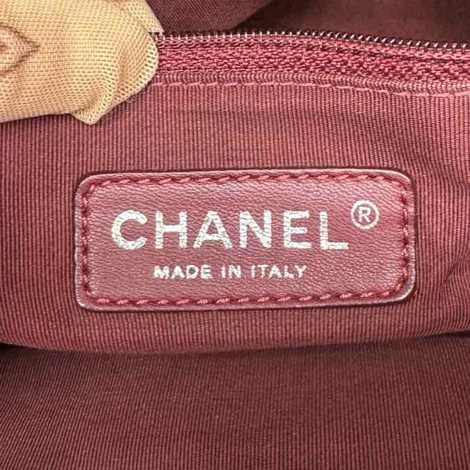 CHANEL Caviar Leather French Riviera Hobo Bag Red