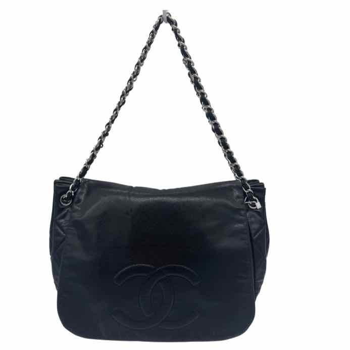 CHANEL Caviar Timeless Flap Handbag Black (Pre-Owned)