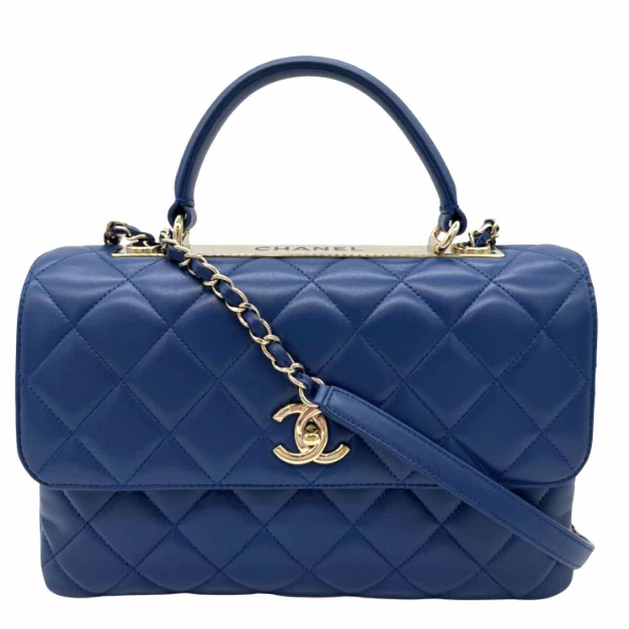 CHANEL Lambskin Medium Trendy CC Top Handle Shoulder Bag