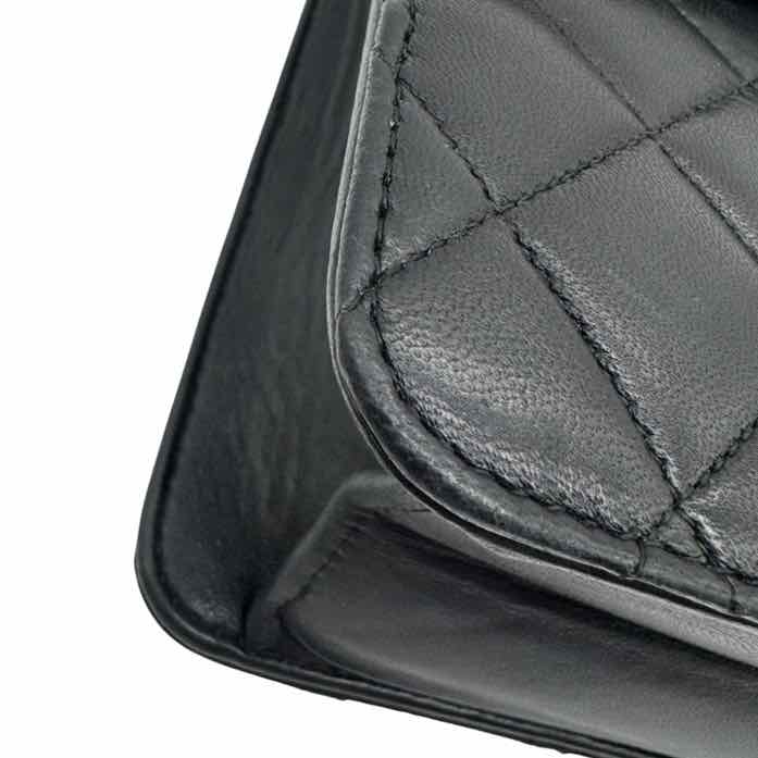 CHANEL Lambskin Push Lock Medium Half Flap Black (Pre-Owned)