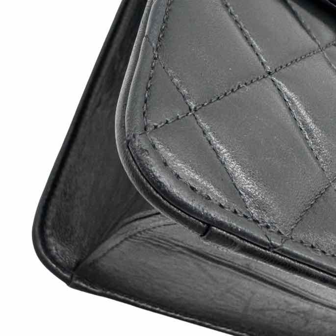 CHANEL Lambskin Turn Lock Medium Half Flap Black (Pre-Owned)