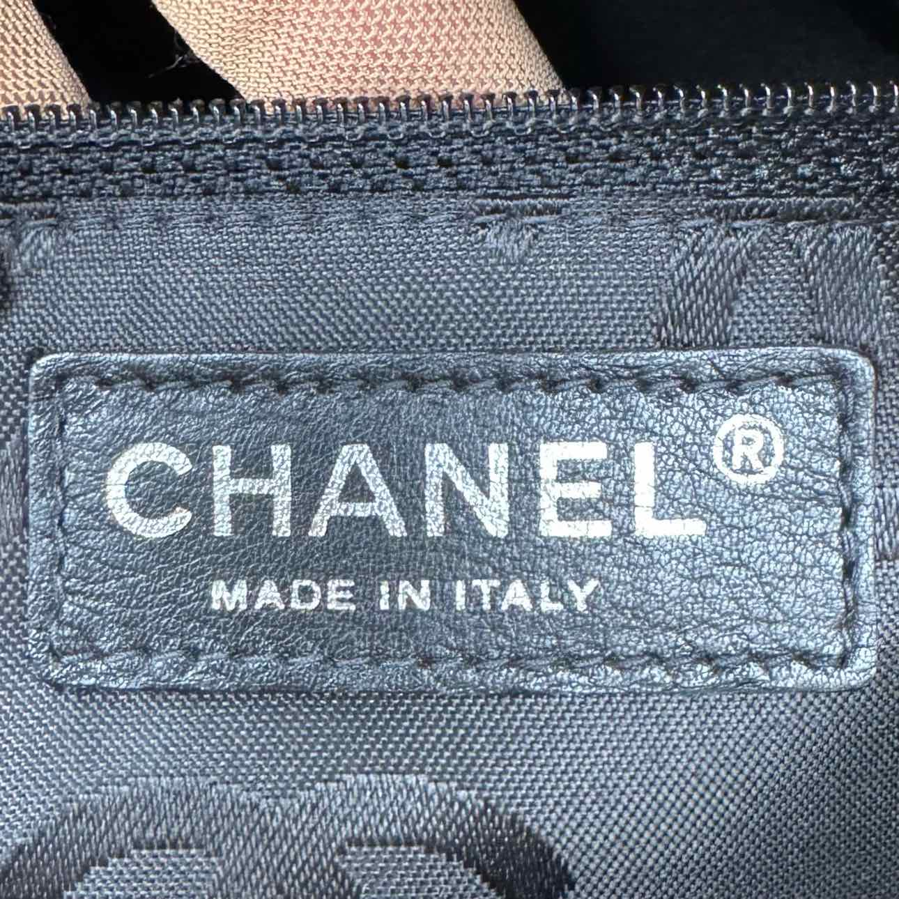 CHANEL Quilted Calfskin Medium Cambon Line Tote Bag Beige