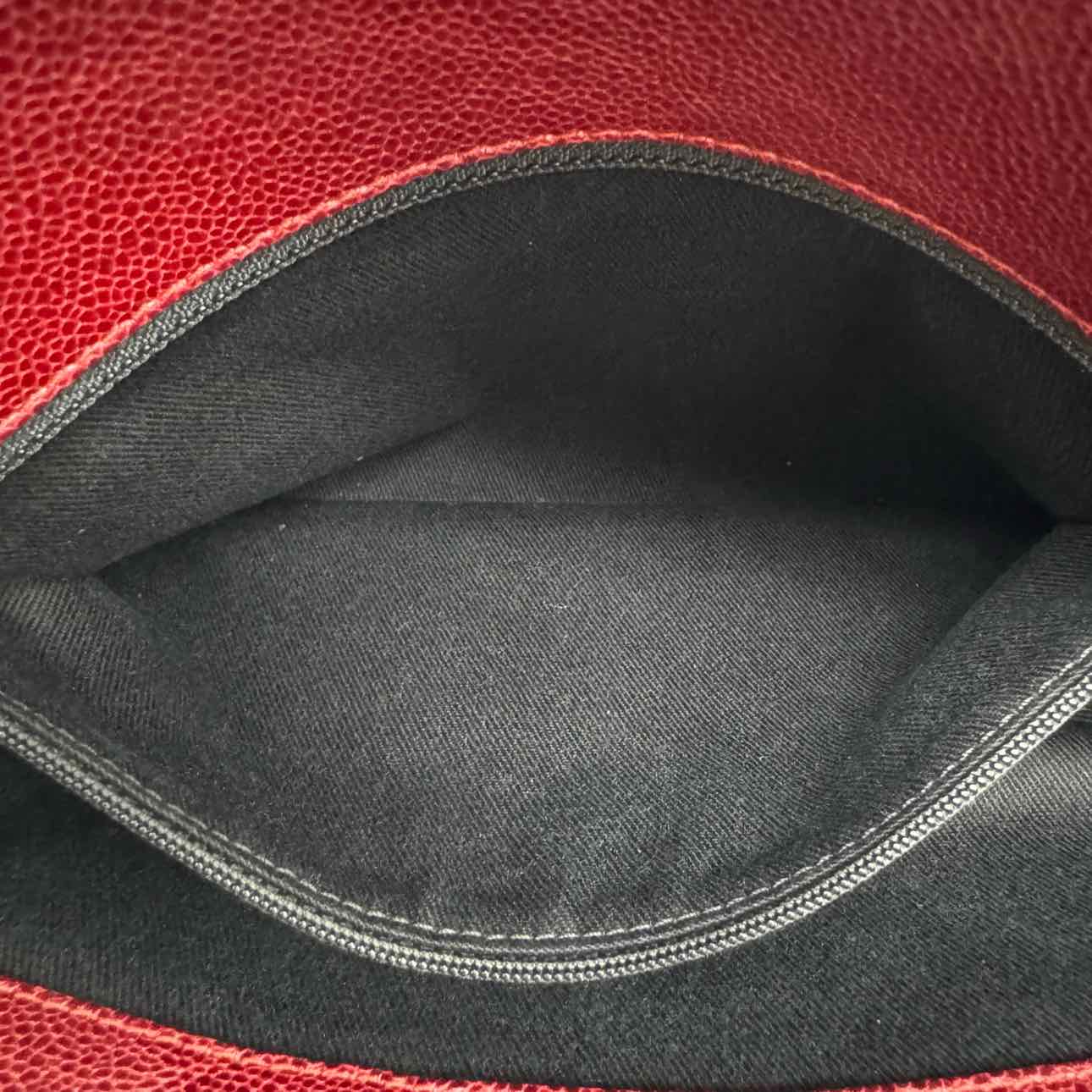 CHANEL Quilted Caviar Crave Shopping Tote Bordeaux