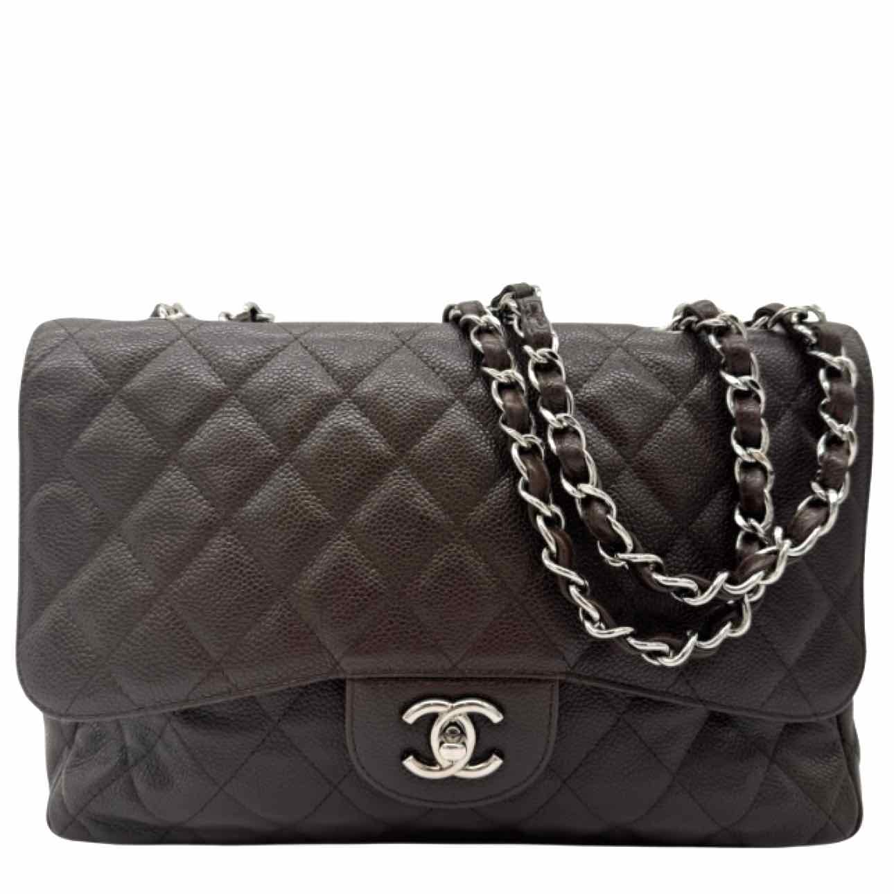 CHANEL Quilted Caviar Jumbo Timeless Single Flap