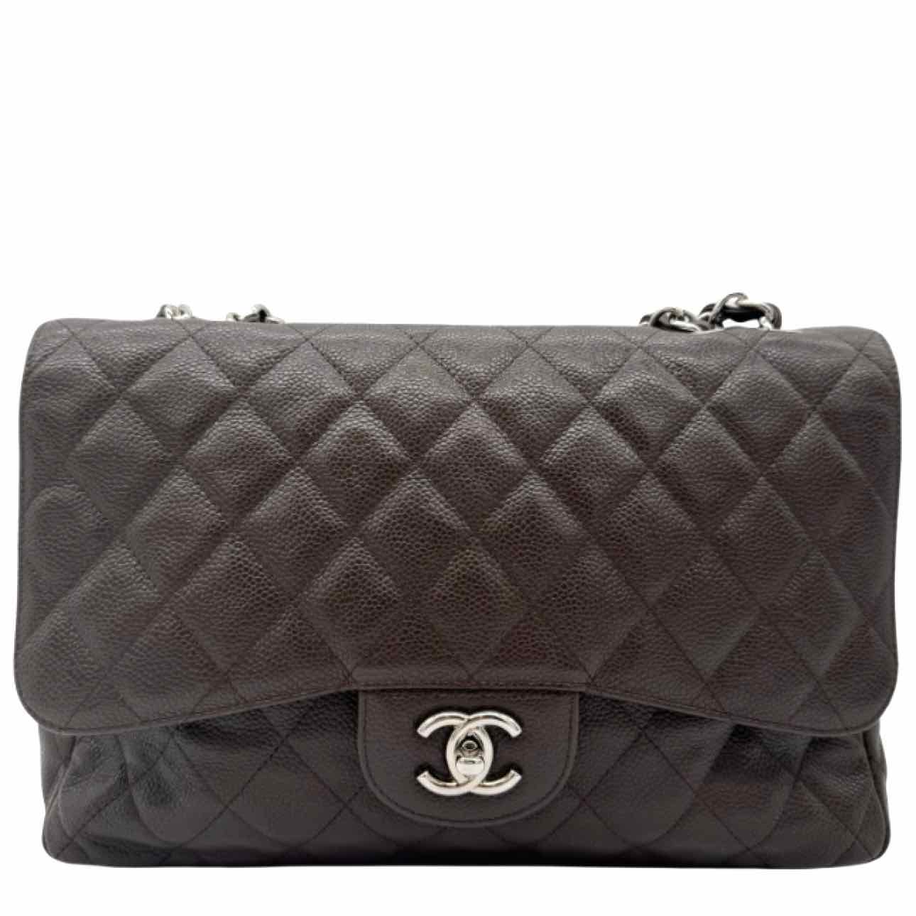 CHANEL Quilted Caviar Jumbo Timeless Single Flap