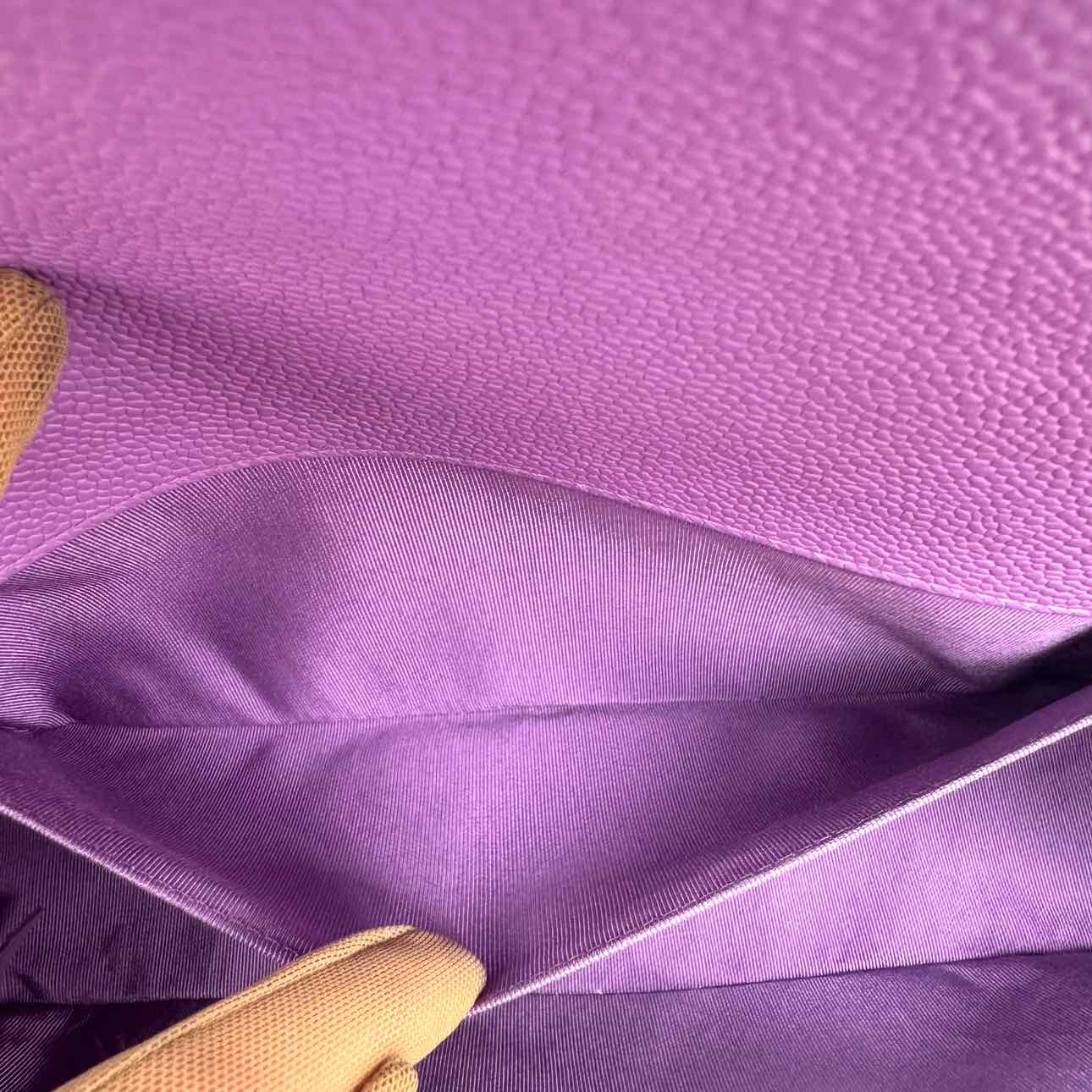 CHANEL Quilted Caviar Medium Boy Bag Purple