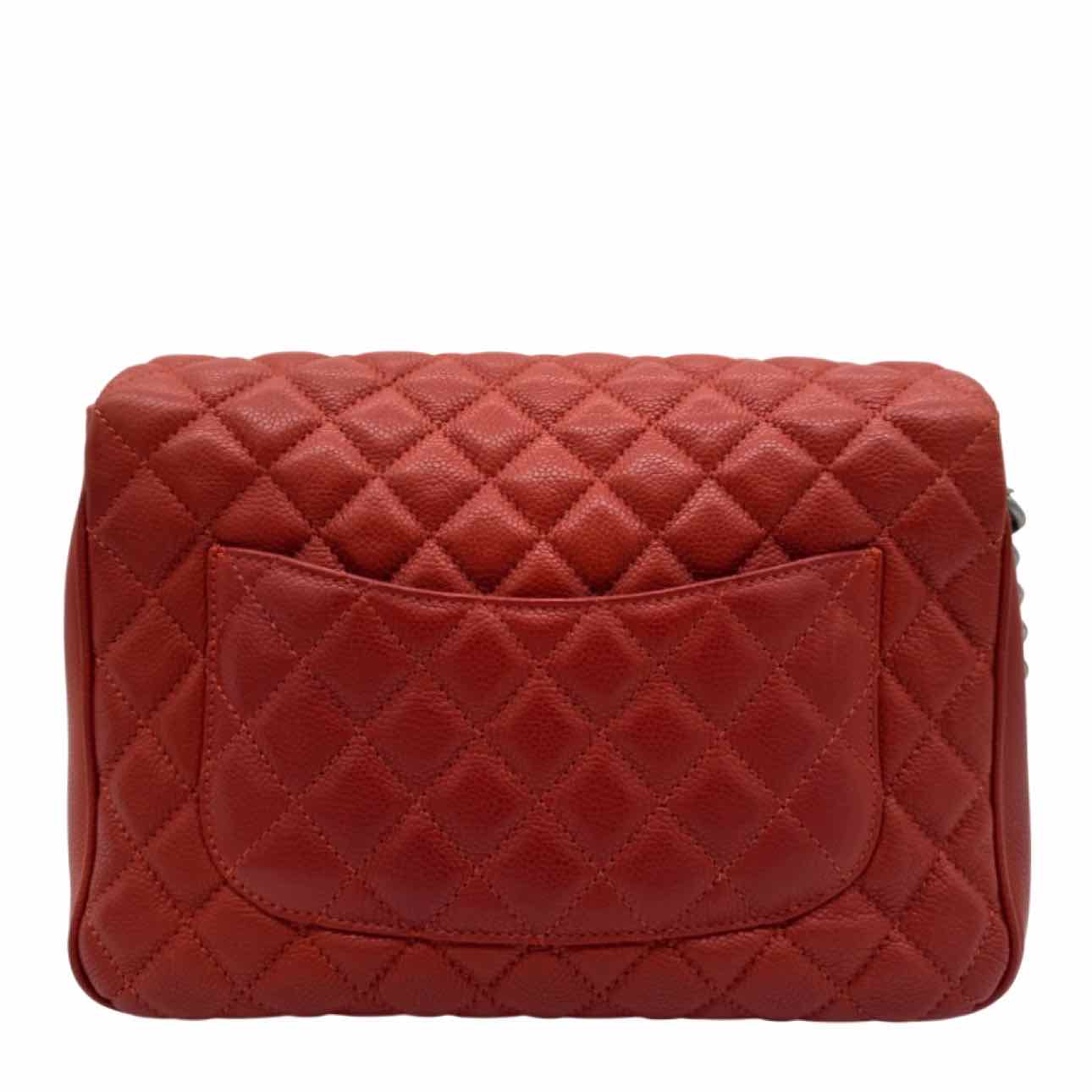 CHANEL Quilted Caviar Quilted Medium Rock In Rome Flap Brick Shoulder Bag