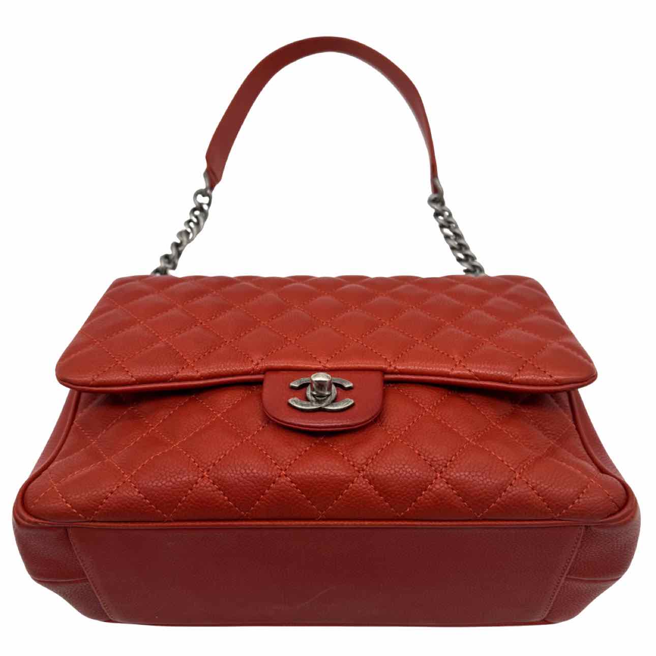 CHANEL Quilted Caviar Quilted Medium Rock In Rome Flap Brick Shoulder Bag