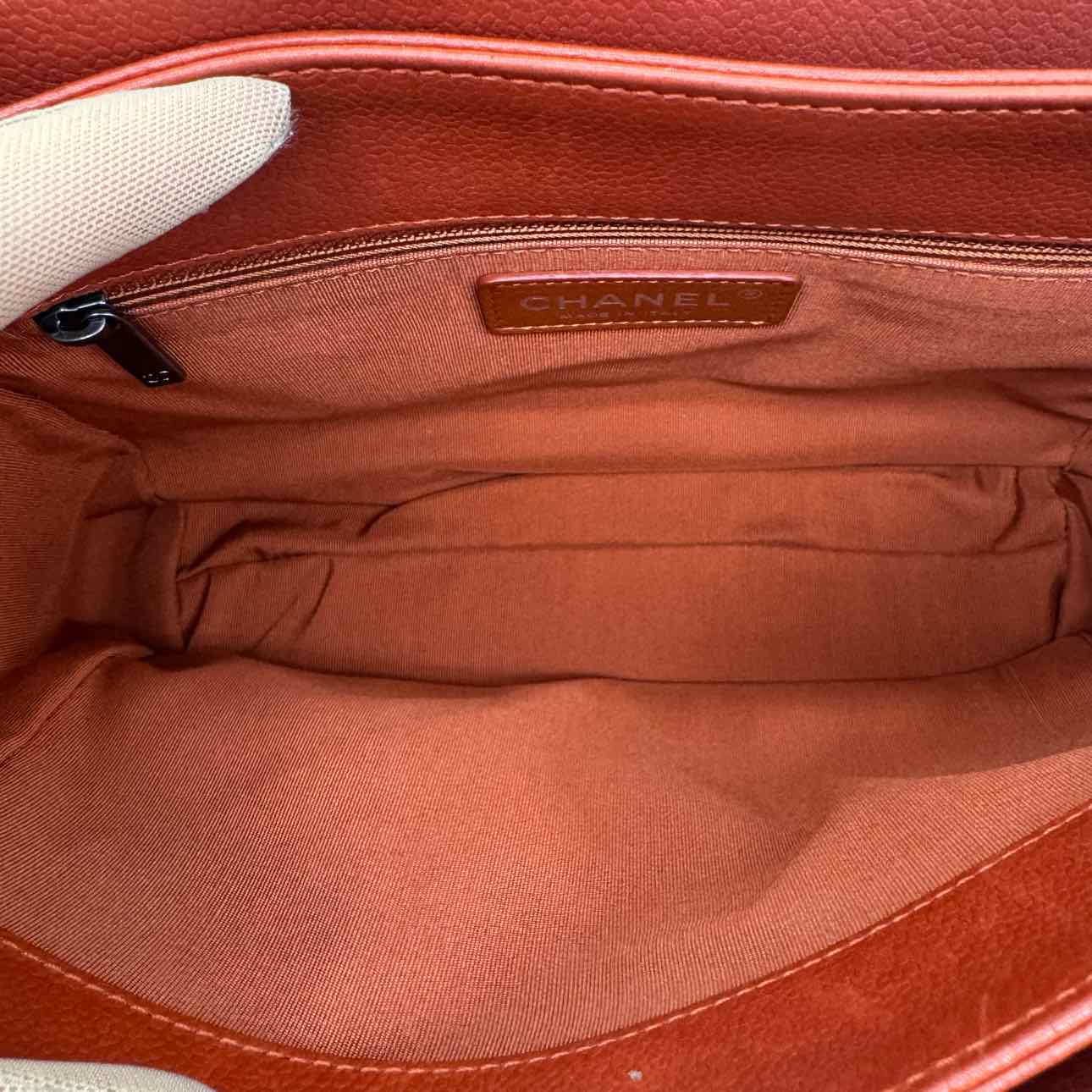 CHANEL Quilted Caviar Quilted Medium Rock In Rome Flap Brick Shoulder Bag