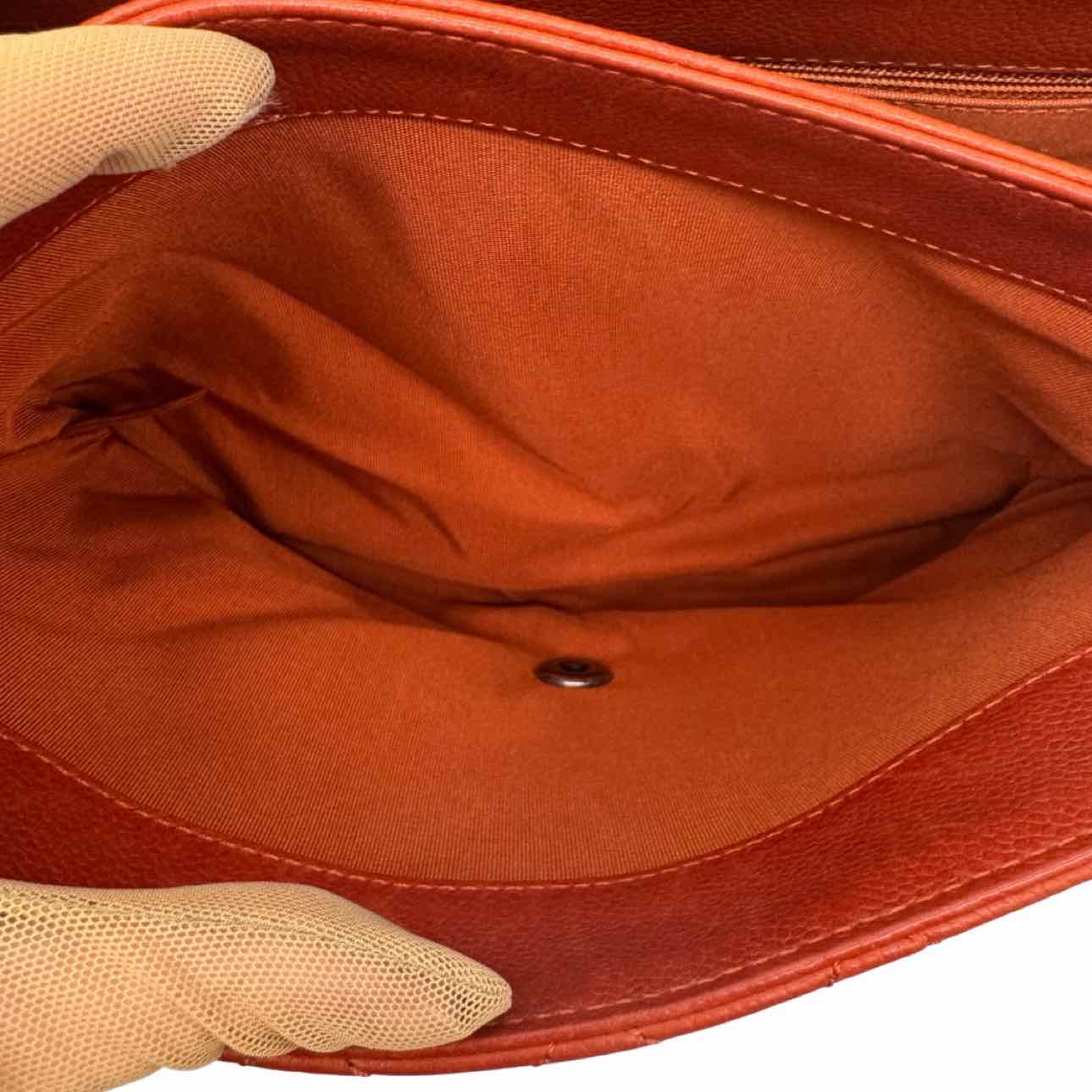 CHANEL Quilted Caviar Quilted Medium Rock In Rome Flap Brick Shoulder Bag