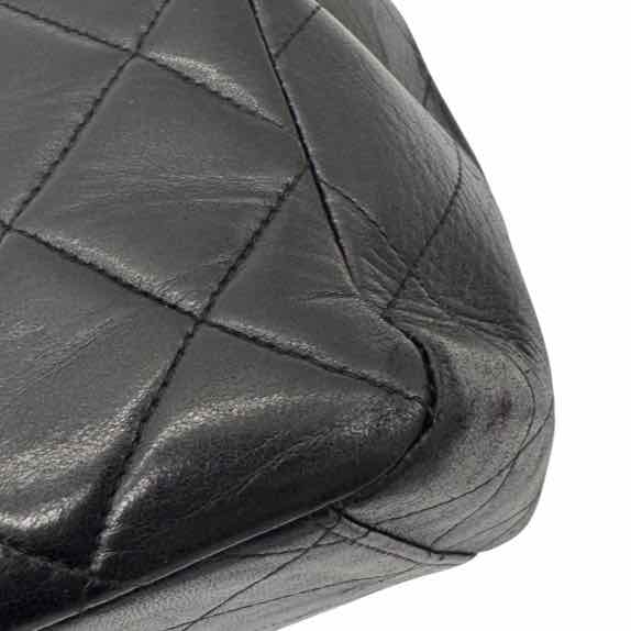 CHANEL Quilted Lambskin Double Sided Tall Flap Black