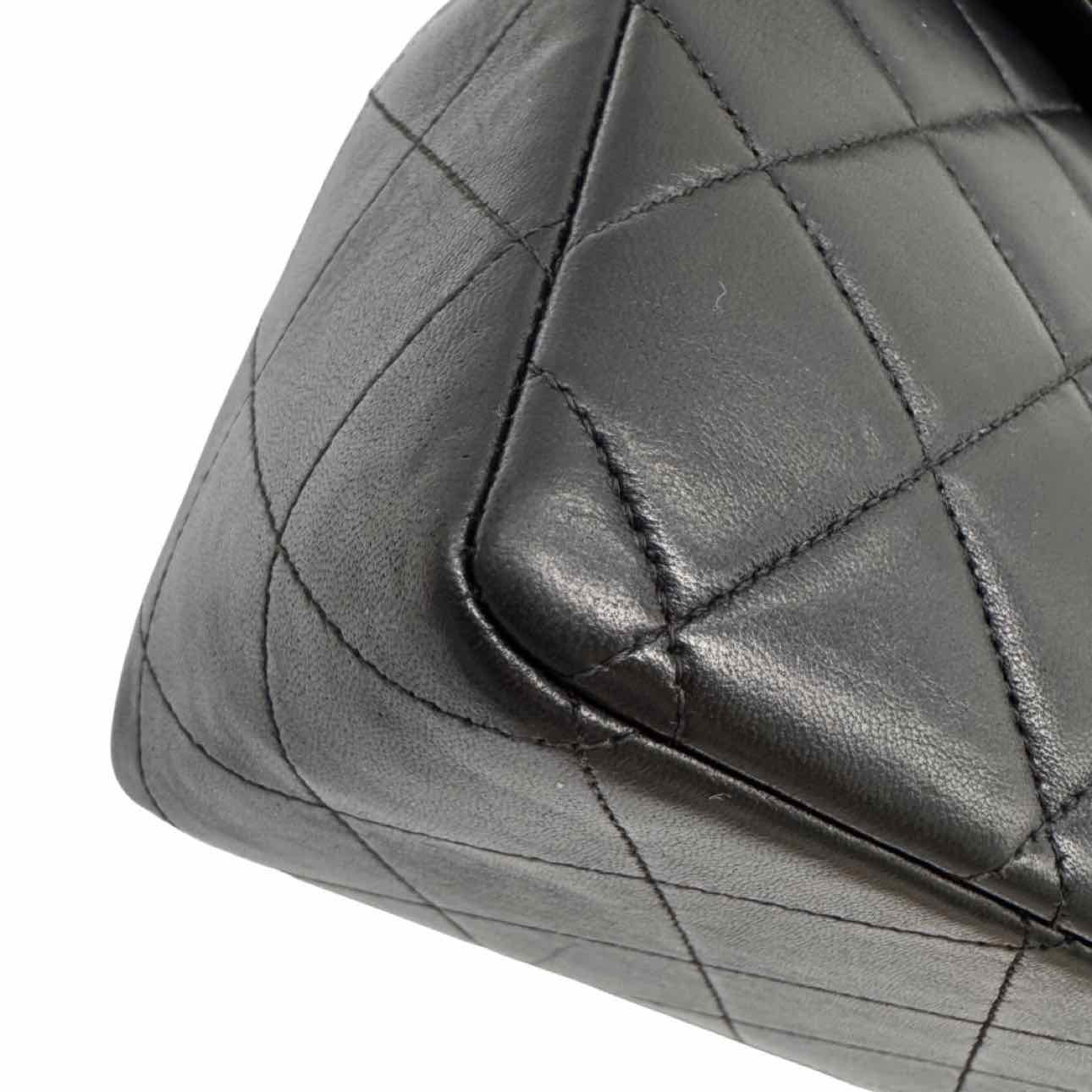 CHANEL Quilted Lambskin Jumbo Classic Flap Bag Black